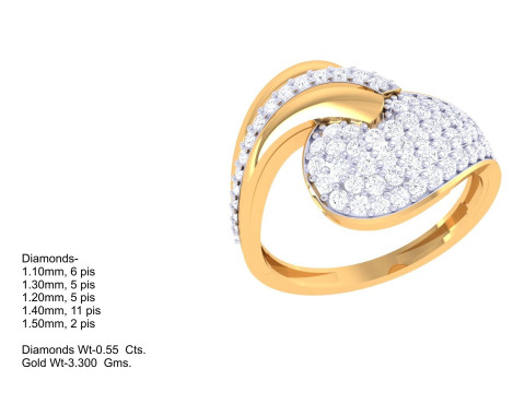 Printable 3D jewelry model of Lady diamond ring Model 3D