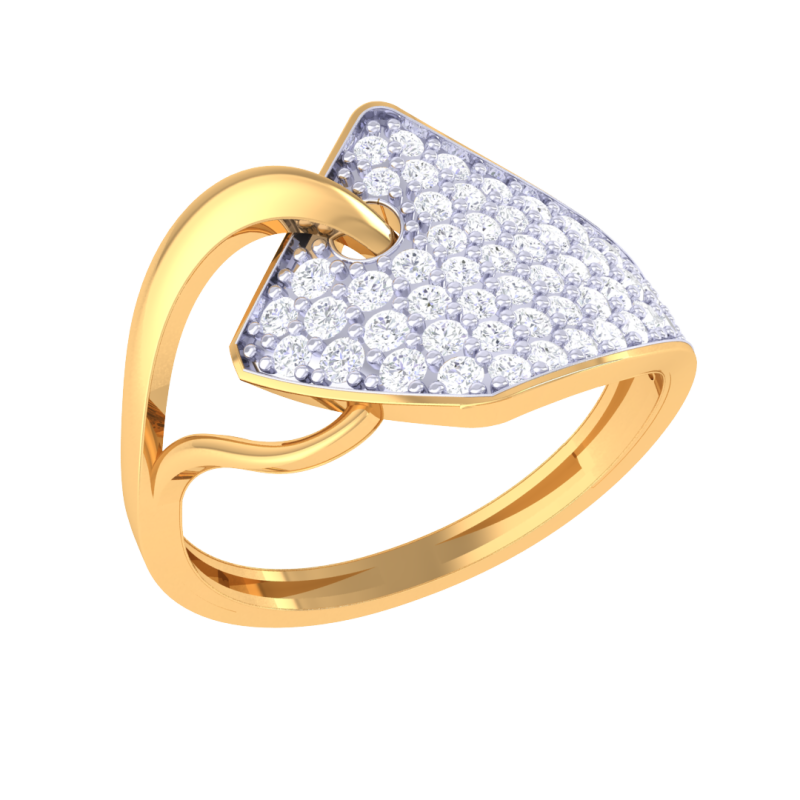Printable 3D jewelry model of Lady diamond ring 3D Model .c4d .max .obj .3ds .fbx .stl .blend 