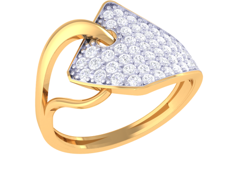 Printable 3D jewelry model of Lady diamond ring 3D 模型