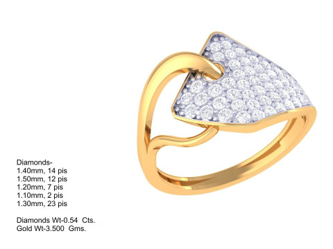 Printable 3D jewelry model of Lady diamond ring 3D Model