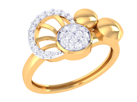 Printable 3D jewelry model of Lady diamond ring 3D 모델