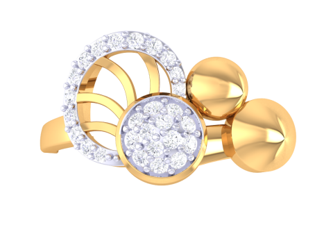 Printable 3D jewelry model of Lady diamond ring 3D Model