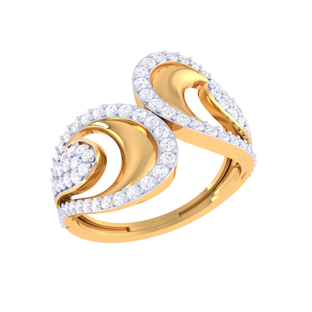 Printable 3D jewelry model of Lady diamond ring 3D Model .c4d .max .obj .3ds .fbx .stl .blend