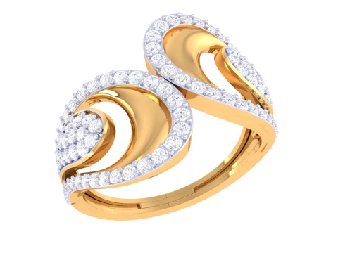 Printable 3D jewelry model of Lady diamond ring 3D Model