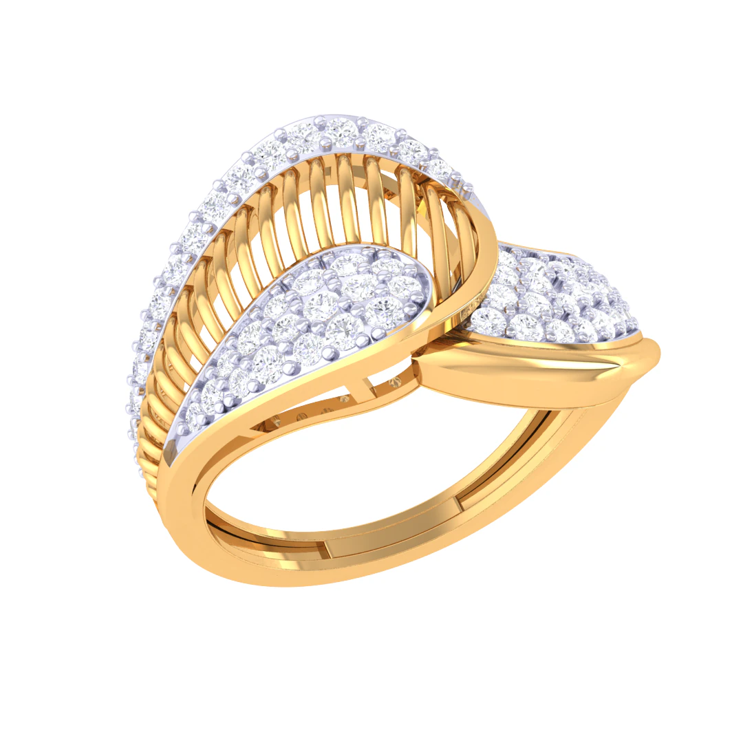 Printable 3D jewelry model of Lady diamond ring 3D Model .c4d .max .obj .3ds .fbx .stl .blend 