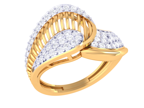 Printable 3D jewelry model of Lady diamond ring Model 3D
