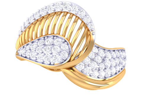 Printable 3D jewelry model of Lady diamond ring 3D मॉडल
