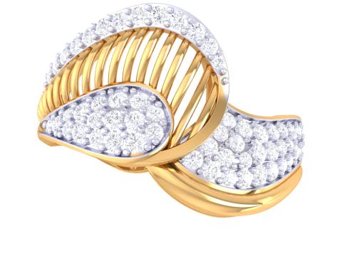 Printable 3D jewelry model of Lady diamond ring 3D Model