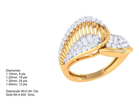 Printable 3D jewelry model of Lady diamond ring 3D Model
