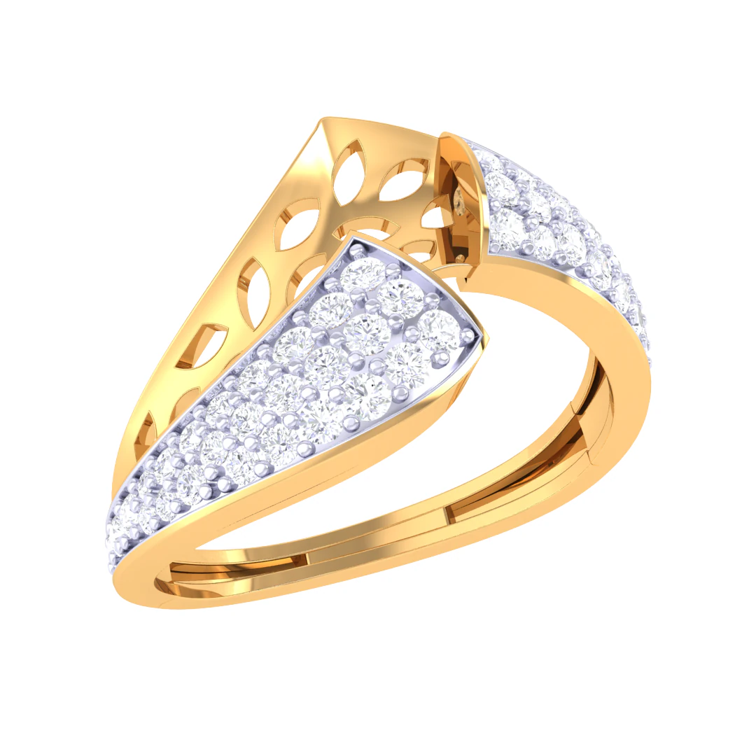 Printable 3D jewelry model of Lady diamond ring 3D Model .c4d .max .obj .3ds .fbx .stl .blend