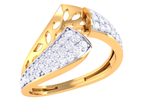 Printable 3D jewelry model of Lady diamond ring 3D Model