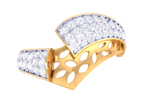 Printable 3D jewelry model of Lady diamond ring 3D 모델