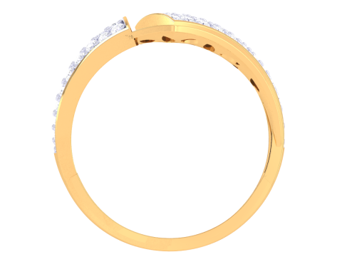 Printable 3D jewelry model of Lady diamond ring 3D 모델