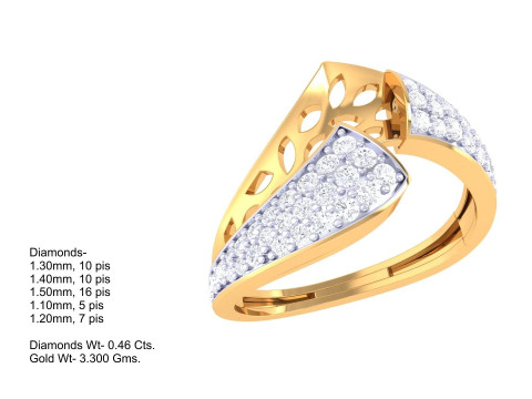 Printable 3D jewelry model of Lady diamond ring 3D 모델