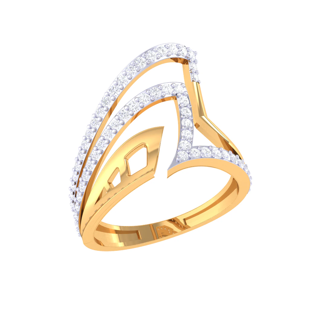 Printable 3D jewelry model of Lady diamond ring 3D Model .c4d .max .obj .3ds .fbx .stl .blend 