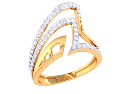 Printable 3D jewelry model of Lady diamond ring 3D Model