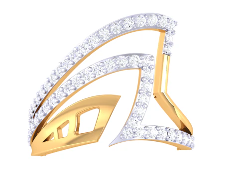 Printable 3D jewelry model of Lady diamond ring 3D Model