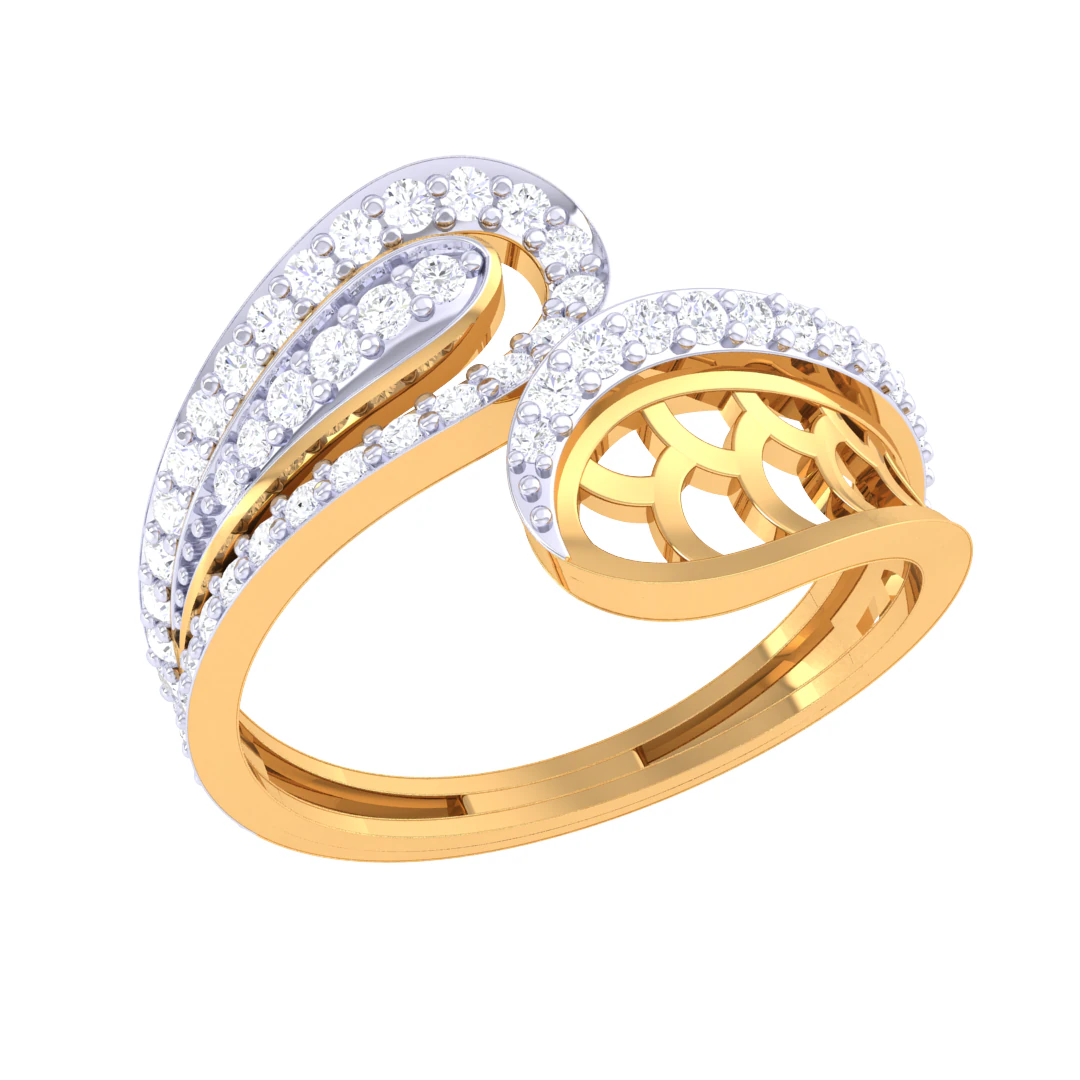 Printable 3D jewelry model of Lady diamond ring 3D Model .c4d .max .obj .3ds .fbx .stl .blend 