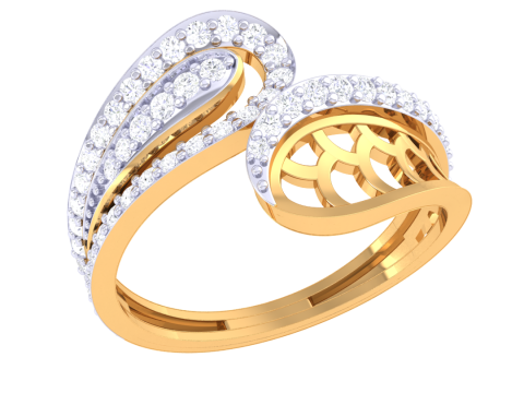 Printable 3D jewelry model of Lady diamond ring 3D Model