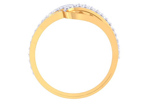 Printable 3D jewelry model of Lady diamond ring 3D मॉडल