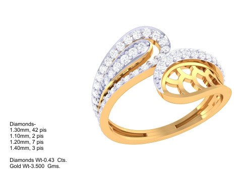 Printable 3D jewelry model of Lady diamond ring 3D मॉडल