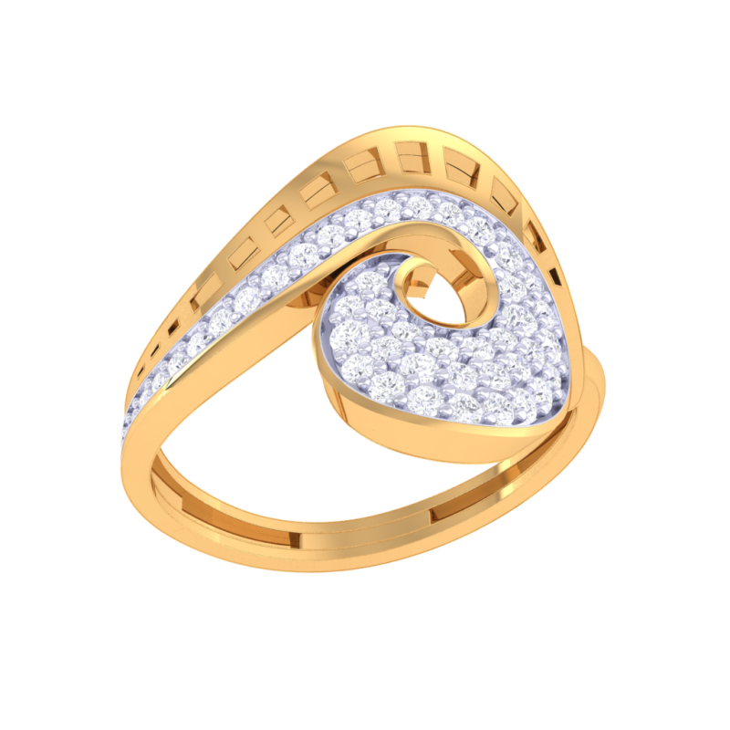 Printable 3D jewelry model of Lady diamond ring 3Dモデル .c4d .max .obj .3ds .fbx .stl .blend 