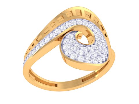 Printable 3D jewelry model of Lady diamond ring 3Dモデル