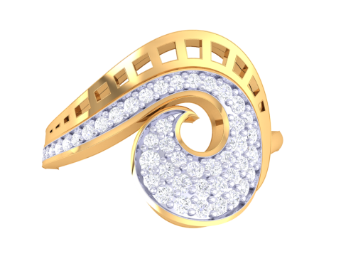 Printable 3D jewelry model of Lady diamond ring 3Dモデル