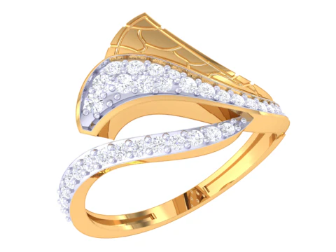 Printable 3D jewelry model of Lady diamond ring 3D Model
