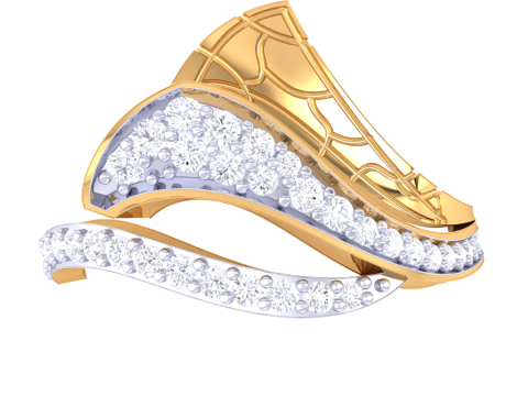 Printable 3D jewelry model of Lady diamond ring Model 3D