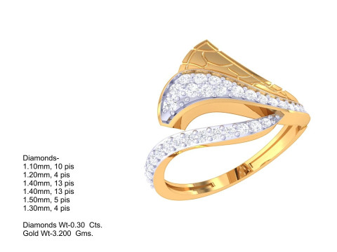 Printable 3D jewelry model of Lady diamond ring Model 3D
