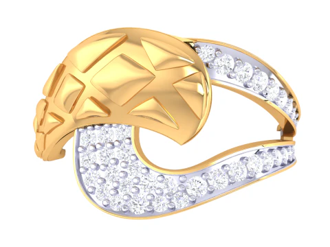 Printable 3D jewelry model of Lady diamond ring 3D Model