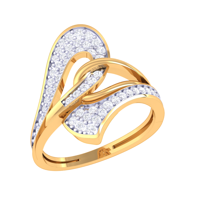 Printable 3D jewelry model of Lady diamond ring Model 3D .c4d .max .obj .3ds .fbx .stl .blend