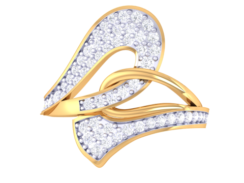 Printable 3D jewelry model of Lady diamond ring Model 3D