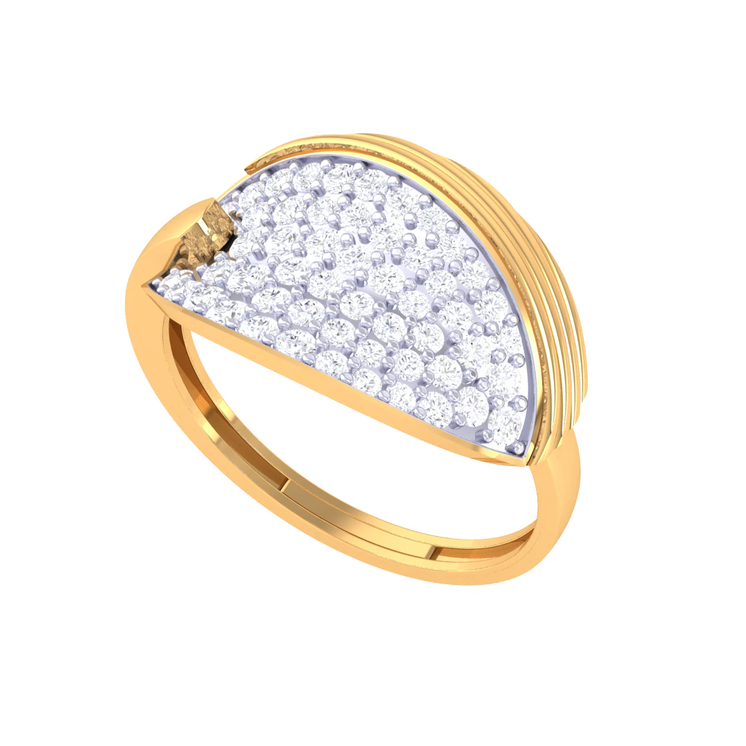 Printable 3D jewelry model of Lady diamond ring 3D Model .c4d .max .obj .3ds .fbx .stl .blend 
