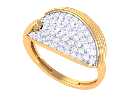 Printable 3D jewelry model of Lady diamond ring Model 3D