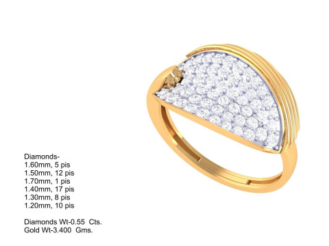 Printable 3D jewelry model of Lady diamond ring 3D Model