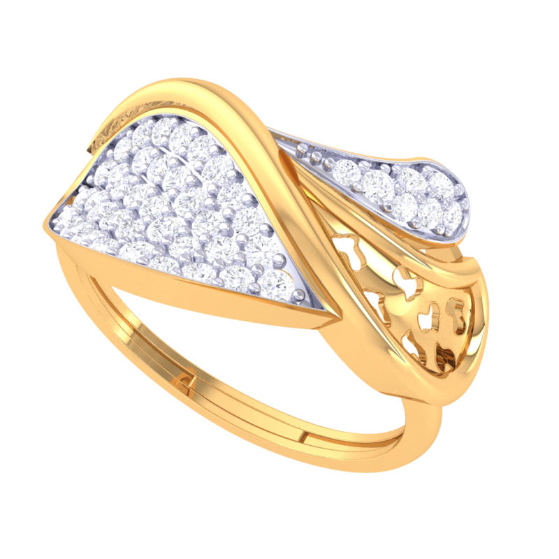 Printable 3D jewelry model of Lady diamond ring 3Dモデル .c4d .max .obj .3ds .fbx .stl .blend 