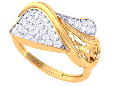 Printable 3D jewelry model of Lady diamond ring Model 3D