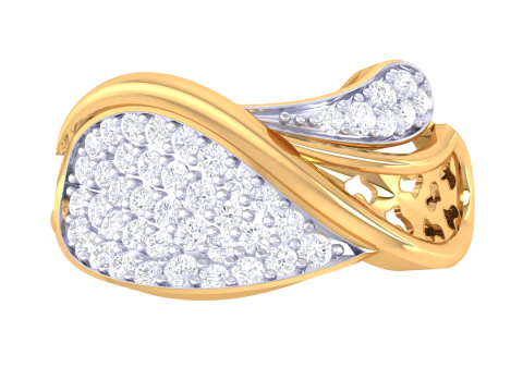 Printable 3D jewelry model of Lady diamond ring 3Dモデル