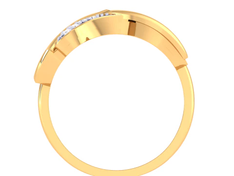 Printable 3D jewelry model of Lady diamond ring 3D Model