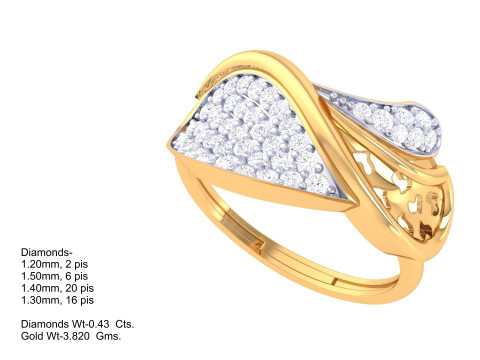 Printable 3D jewelry model of Lady diamond ring 3Dモデル