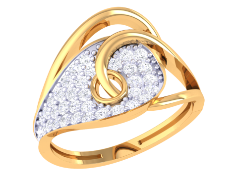 Printable 3D jewelry model of Lady diamond ring 3D 模型