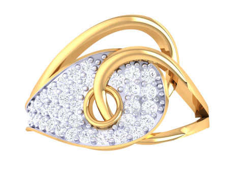 Printable 3D jewelry model of Lady diamond ring 3D Model