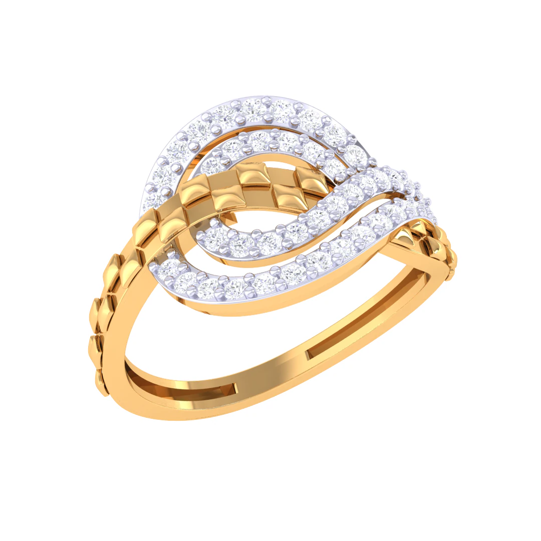 Printable 3D jewelry model of Lady diamond ring 3D Model .c4d .max .obj .3ds .fbx .stl .blend 