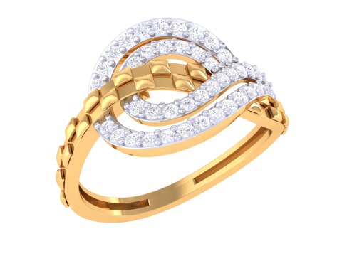 Printable 3D jewelry model of Lady diamond ring 3Dモデル