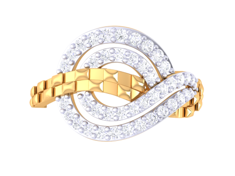 Printable 3D jewelry model of Lady diamond ring 3D Модель