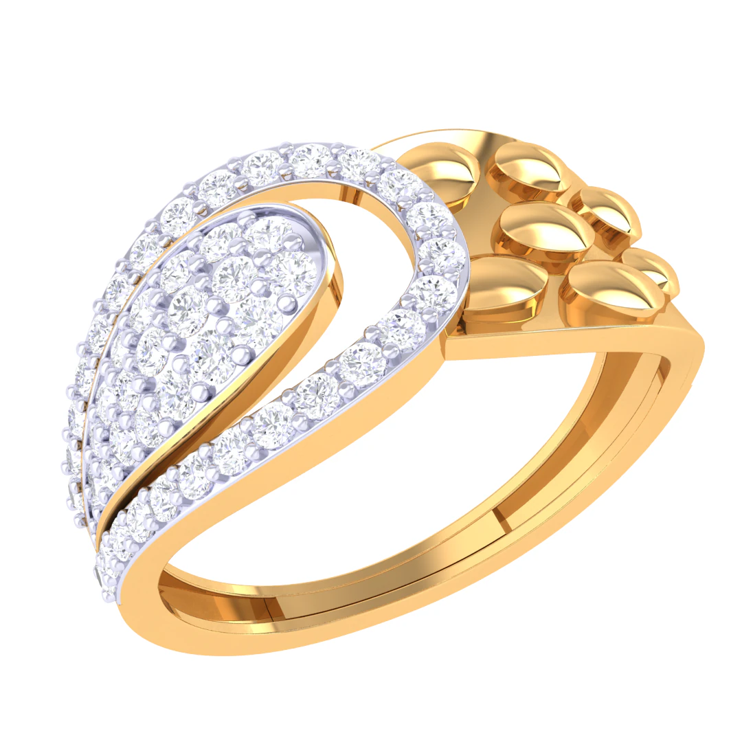 Printable 3D jewelry model of Lady diamond ring 3D Model .c4d .max .obj .3ds .fbx .stl .blend