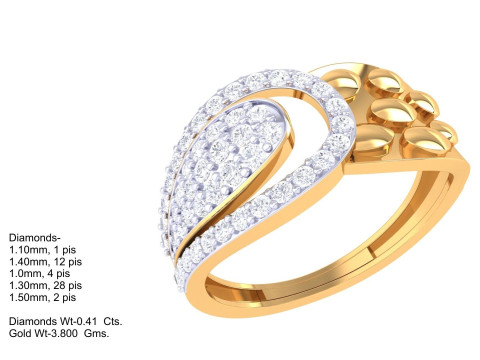 Printable 3D jewelry model of Lady diamond ring 3D Модель