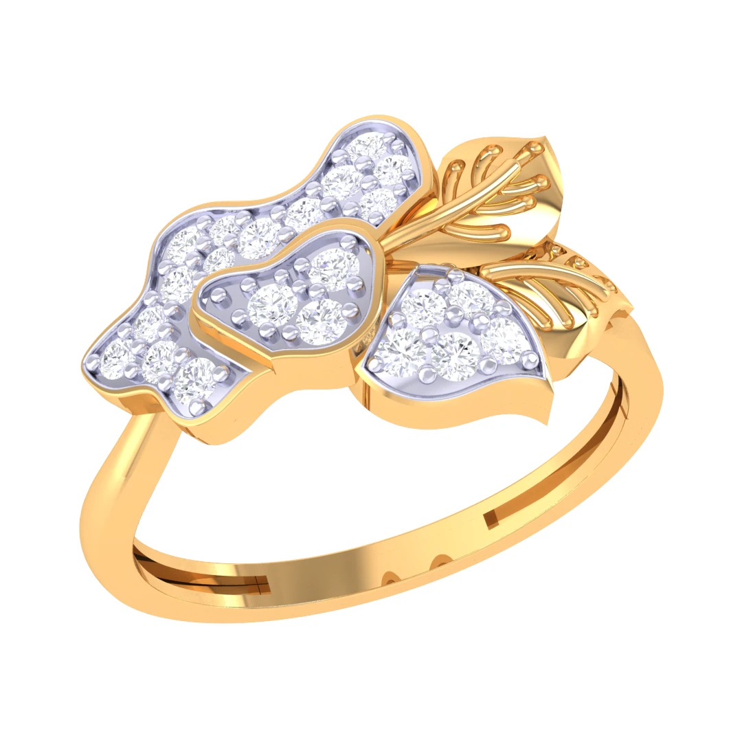 Printable 3D jewelry model of Lady diamond ring 3D Model .c4d .max .obj .3ds .fbx .stl .blend 